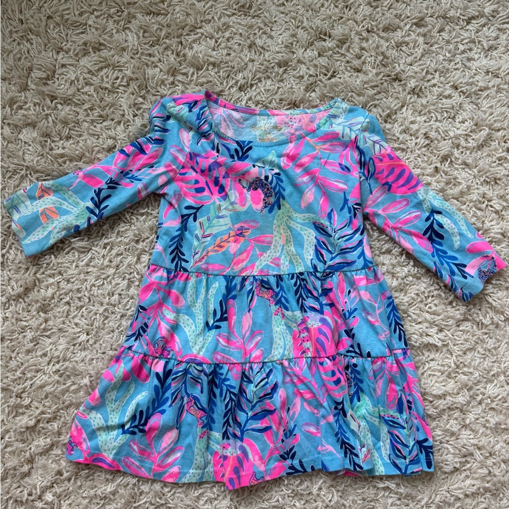 Lilly Pulitzer Blue and Pink Floral Dress